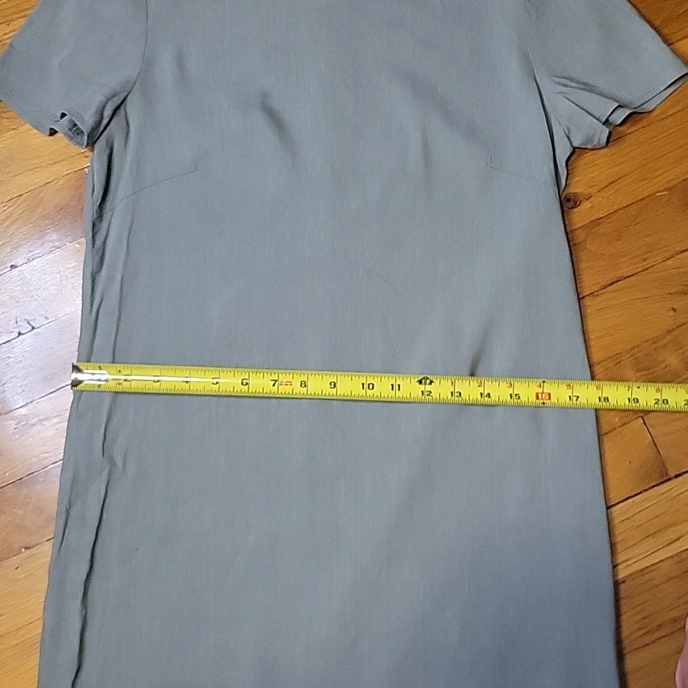 Theory 6 sheath dress  green short sleeve stretch office work career min…